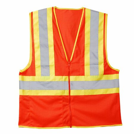 CORDOVA COR-BRITE Mesh Vests, Orange, 2-Tone Contrasting Reflective Tape, L VZ250PL